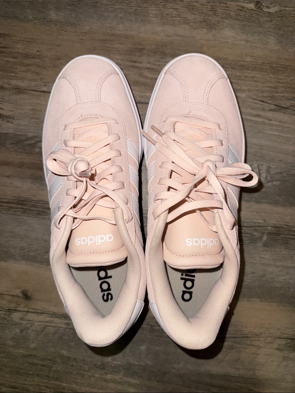 adidas Women's Pale Pink Suede Low-Top Sneakers